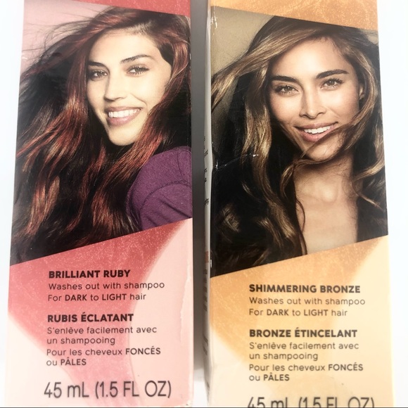 Clairol Color Crave Hair Makeup Shimmering Bronze & Brilliant Ruby - Picture 2 of 5